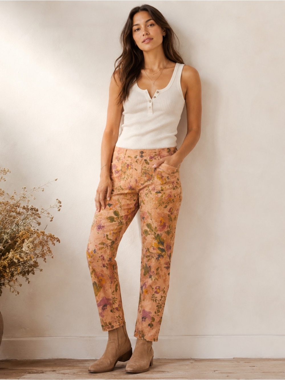 Anthropologie Pilcro The Wanderer Floral Utility low Pants Anthropologie 28 Art